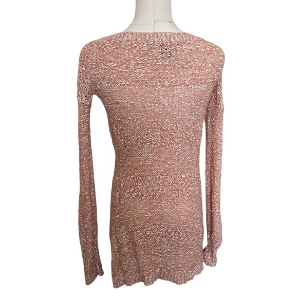 Scoop NYC Loose-Knit Cashmere/Silk Peach/Blush Sweater or Dress.Size Small. GUC. - Picture 3 of 14